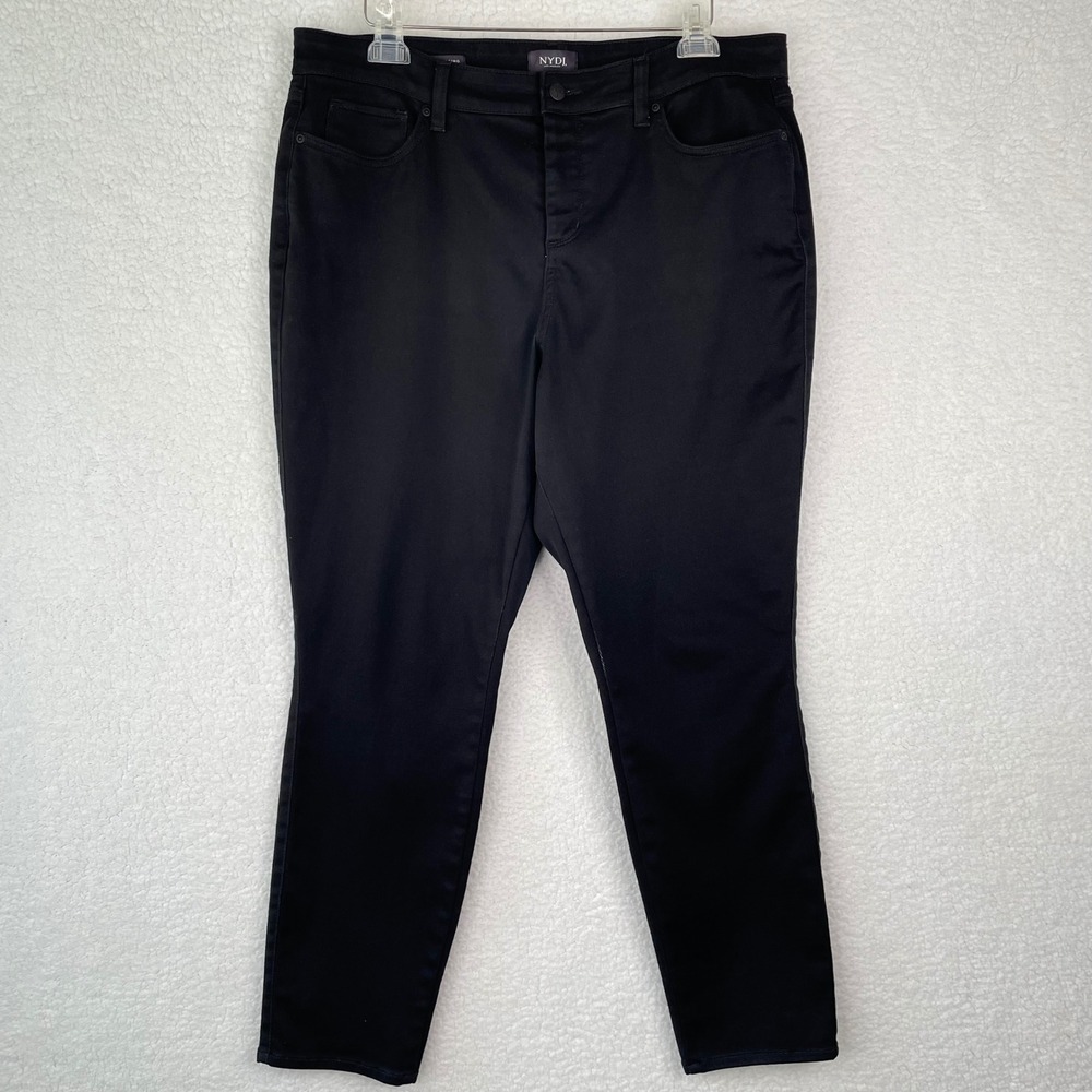 NYDJ Ami Skinny‎ Black High Rise Lift Tuck Stretch Jeans Womens No Size ? 16?